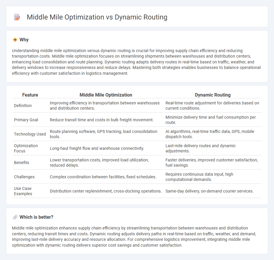 Middle Mile Optimization vs Dynamic Routing in Logistics