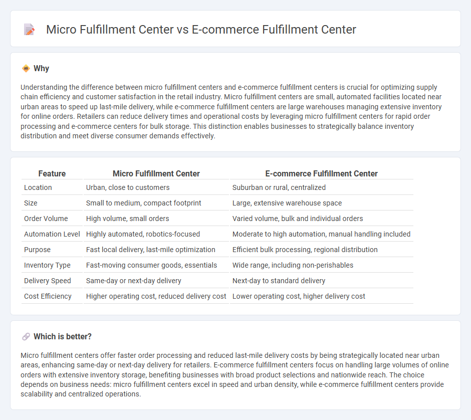 Micro Fulfillment Center vs E-Commerce Fulfillment Center in Retail
