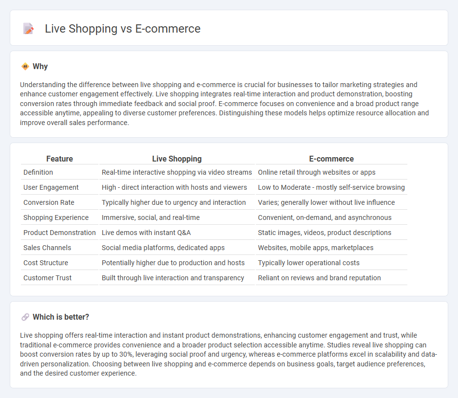 Live Shopping vs E-Commerce in Commerce