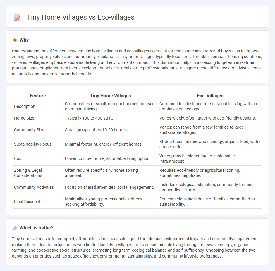 Tiny Home Villages vs Eco-Villages in Real Estate