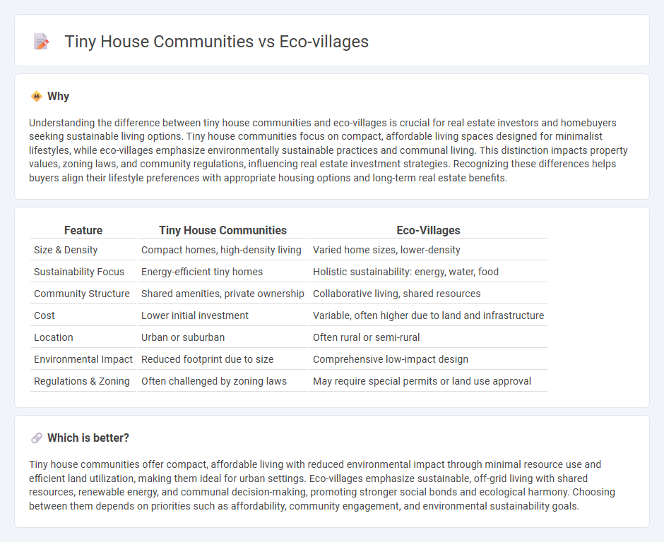 Tiny House Communities vs Eco-Villages in Real Estate