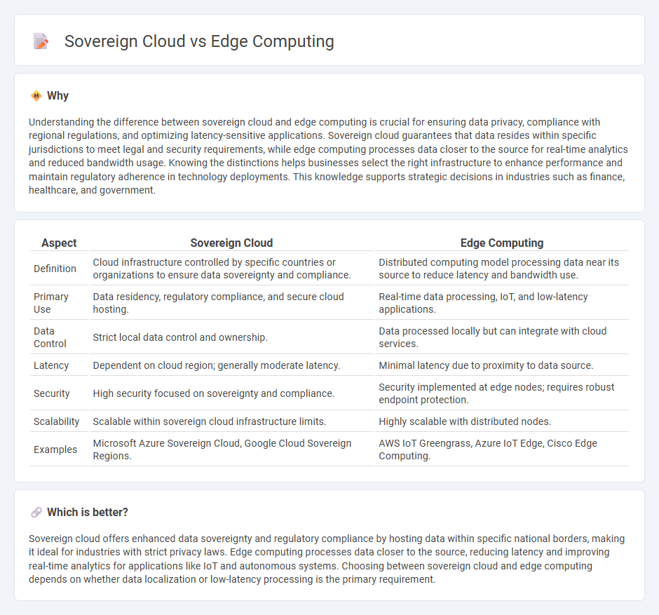 Sovereign Cloud vs Edge Computing in Technology