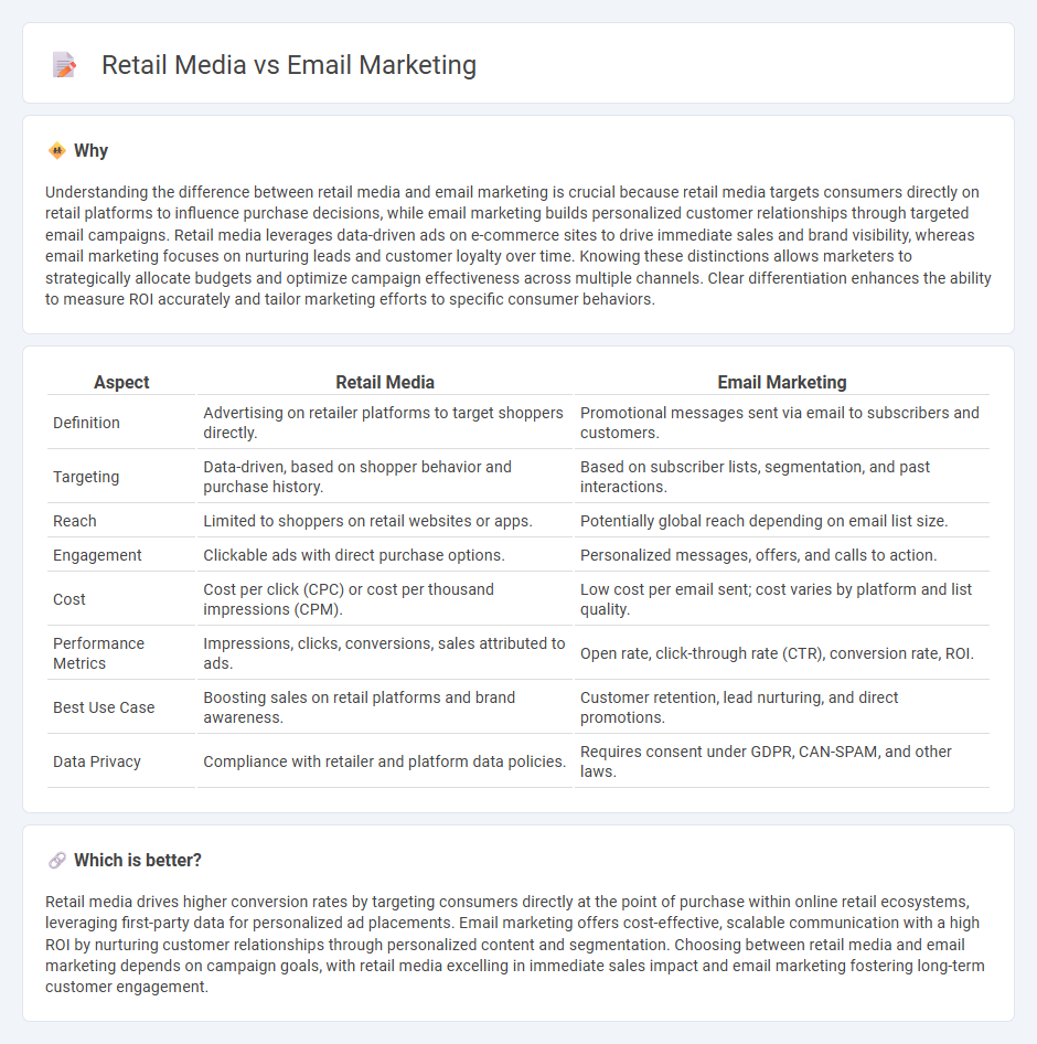 Retail Media vs Email Marketing in Marketing
