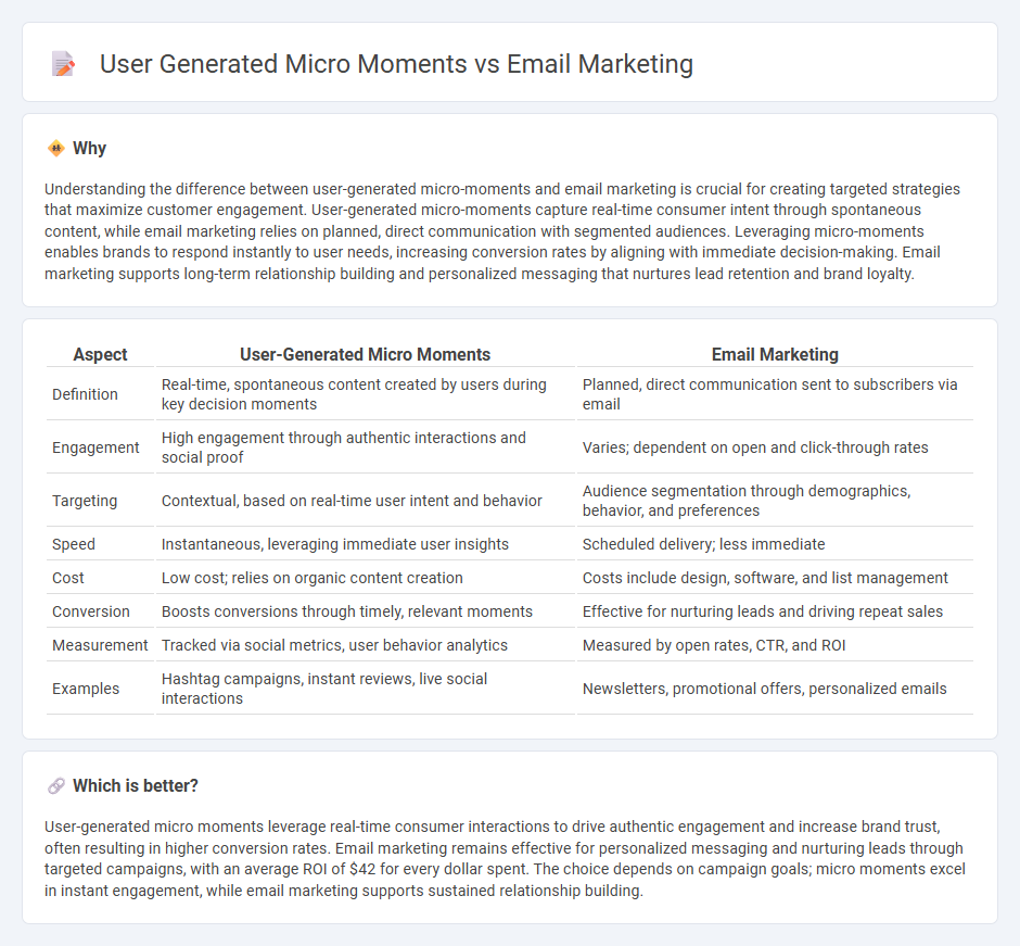 User Generated Micro Moments vs Email Marketing in Marketing
