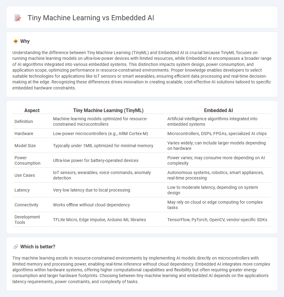 Tiny Machine Learning vs Embedded Ai in Technology