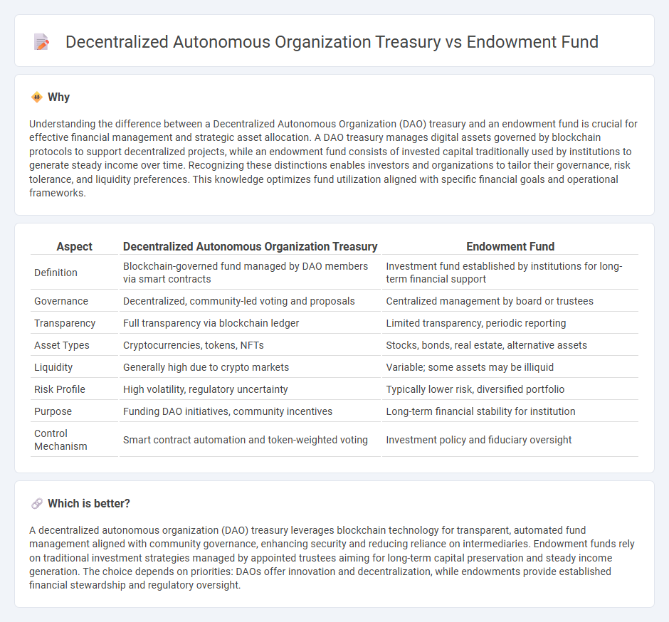Decentralized Autonomous Organization Treasury vs Endowment Fund in Finance