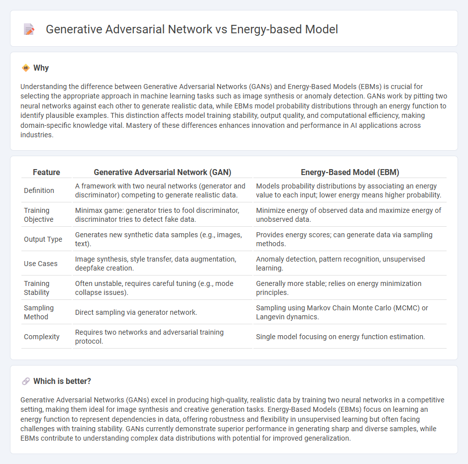 Generative Adversarial Network vs Energy-Based Model in Technology