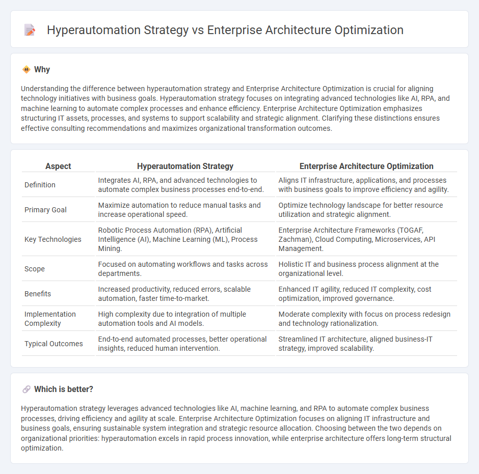 Hyperautomation Strategy vs Enterprise Architecture Optimization in Consulting