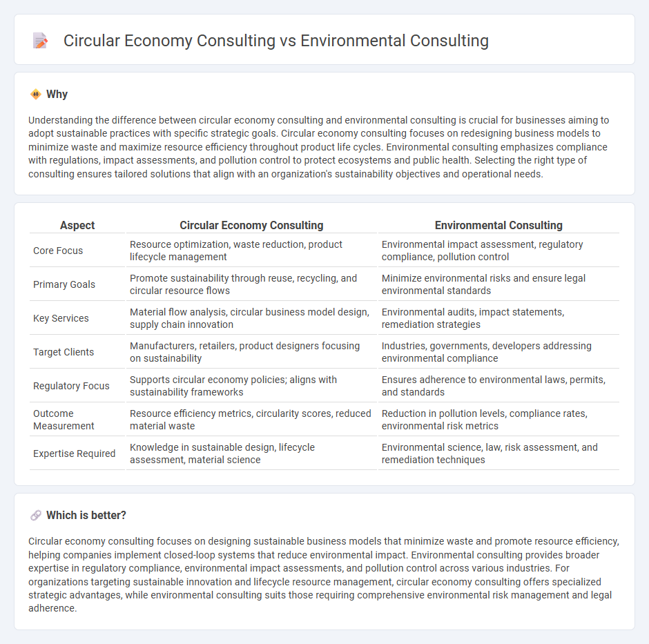 Circular Economy Consulting vs Environmental Consulting in Consulting