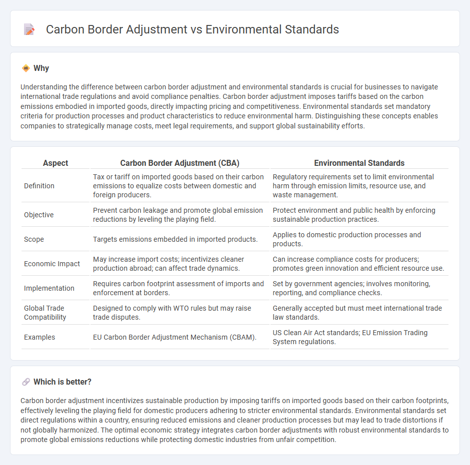Carbon Border Adjustment vs Environmental Standards in Economy