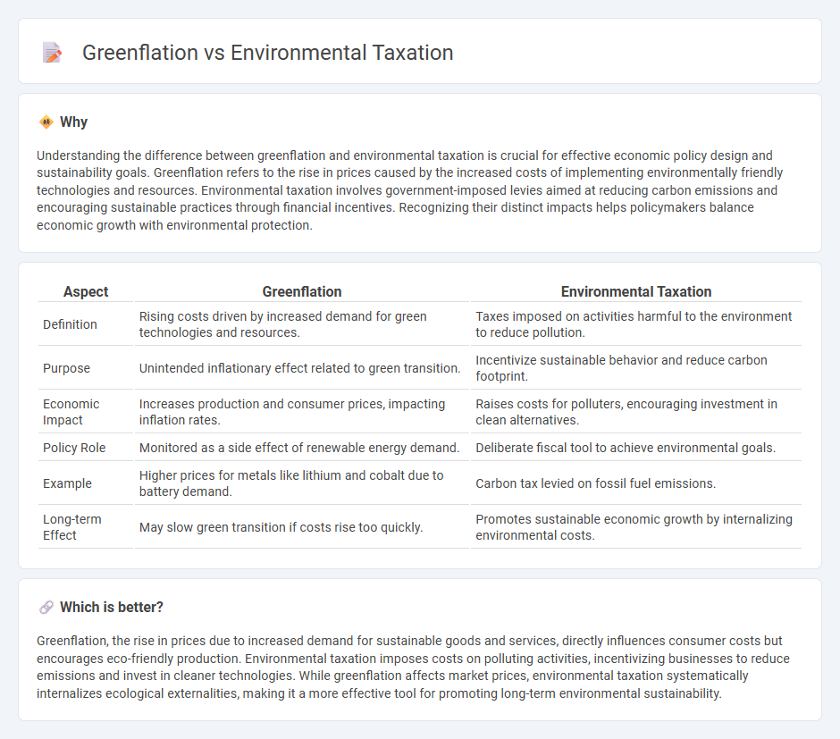 Greenflation vs Environmental Taxation in Economy