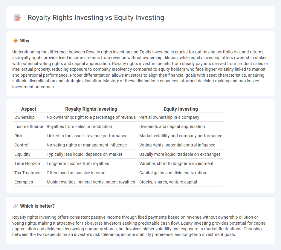 Royalty Rights Investing vs Equity Investing in Investment
