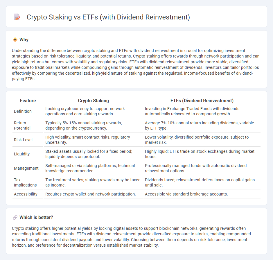 Crypto Staking vs Etfs (With Dividend Reinvestment) in Investment