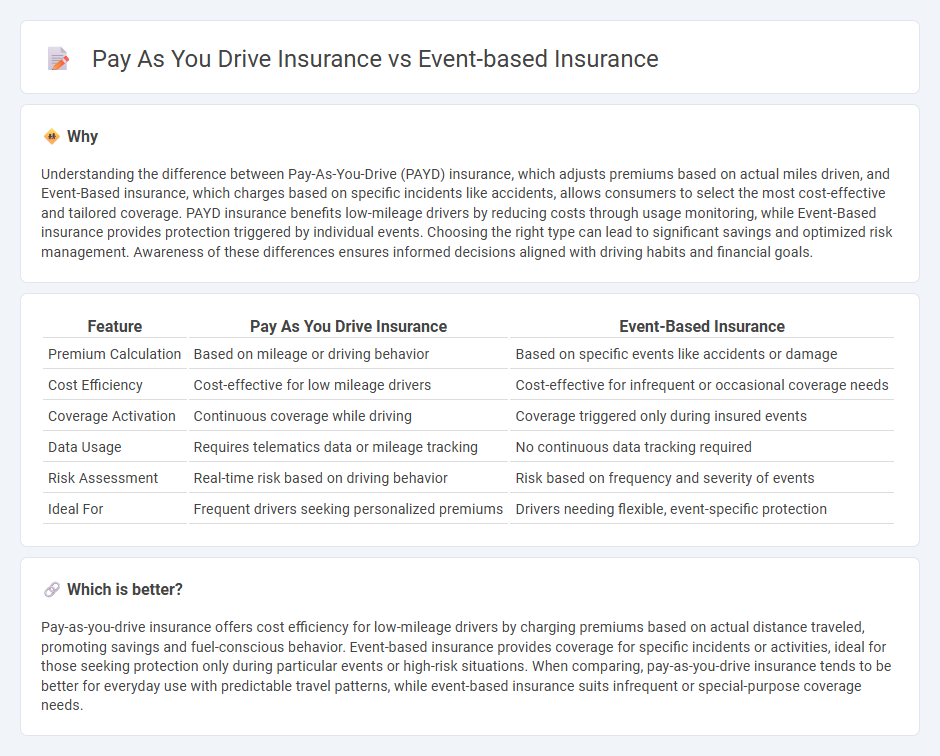 Pay As You Drive Insurance vs Event-Based Insurance in Insurance