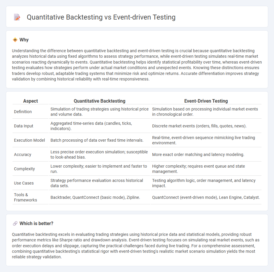Quantitative Backtesting vs Event-Driven Testing in Trading