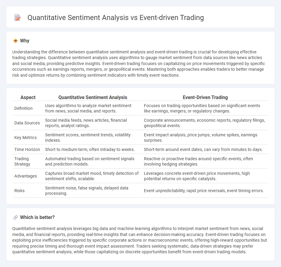 Quantitative Sentiment Analysis vs Event-Driven Trading in Trading