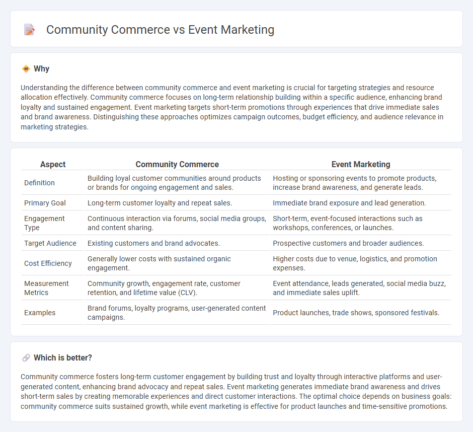 Community Commerce vs Event Marketing in Marketing
