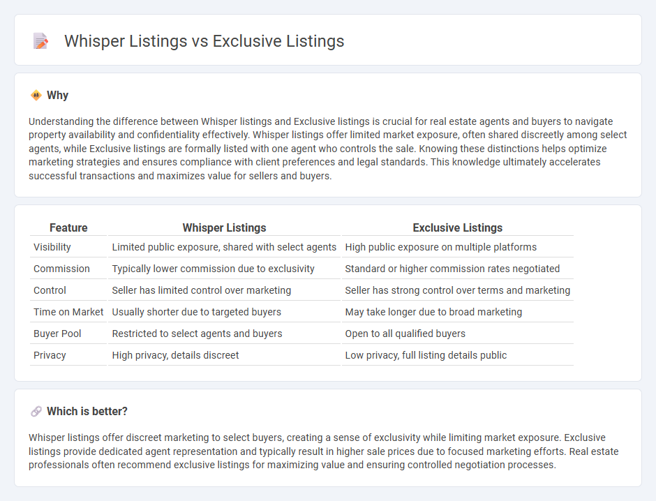 Whisper Listings vs Exclusive Listings in Real Estate