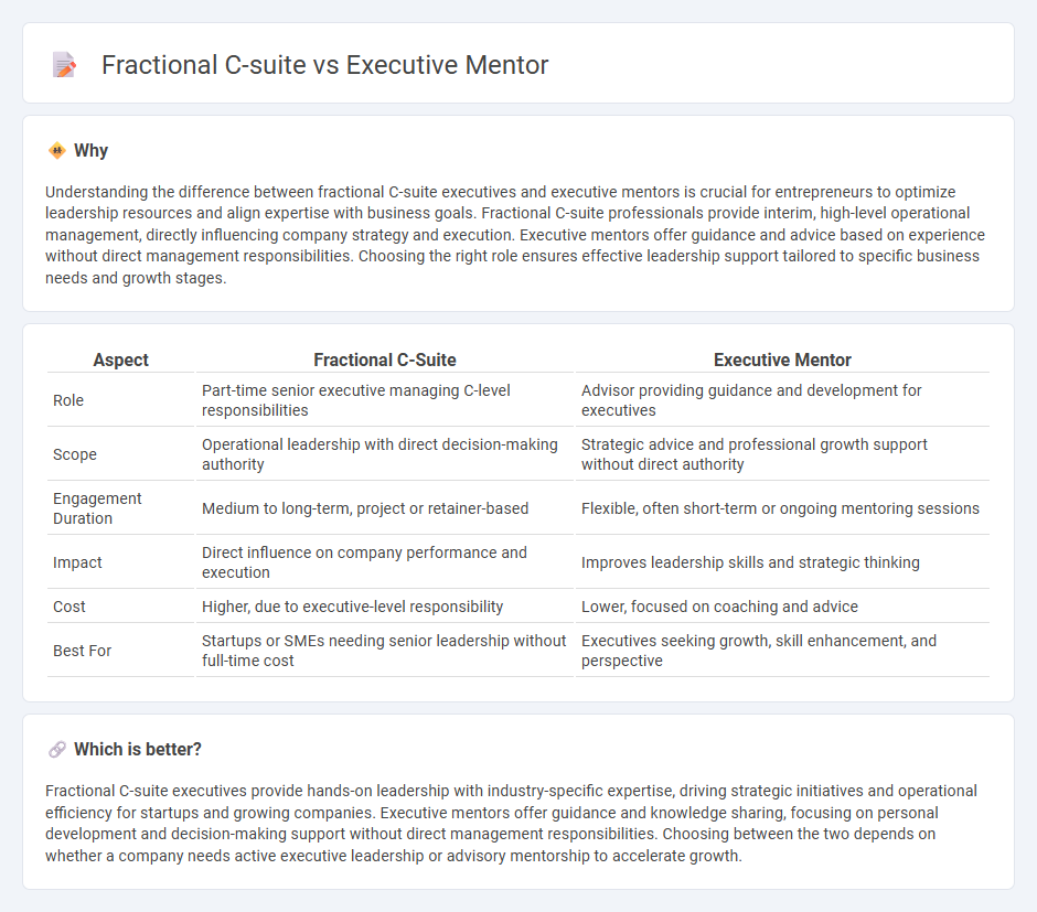 Fractional C-Suite vs Executive Mentor in Entrepreneurship