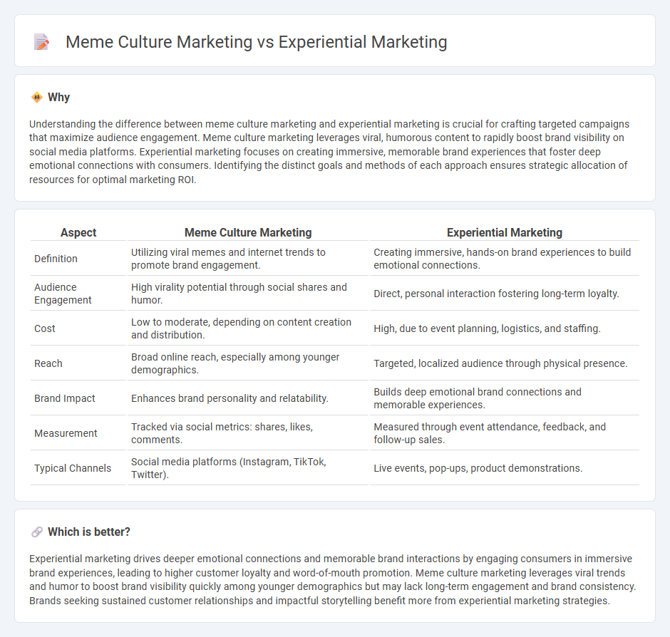 Meme Culture Marketing vs Experiential Marketing in Marketing