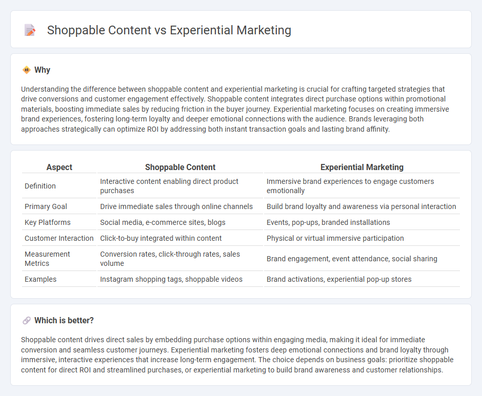Shoppable Content vs Experiential Marketing in Marketing