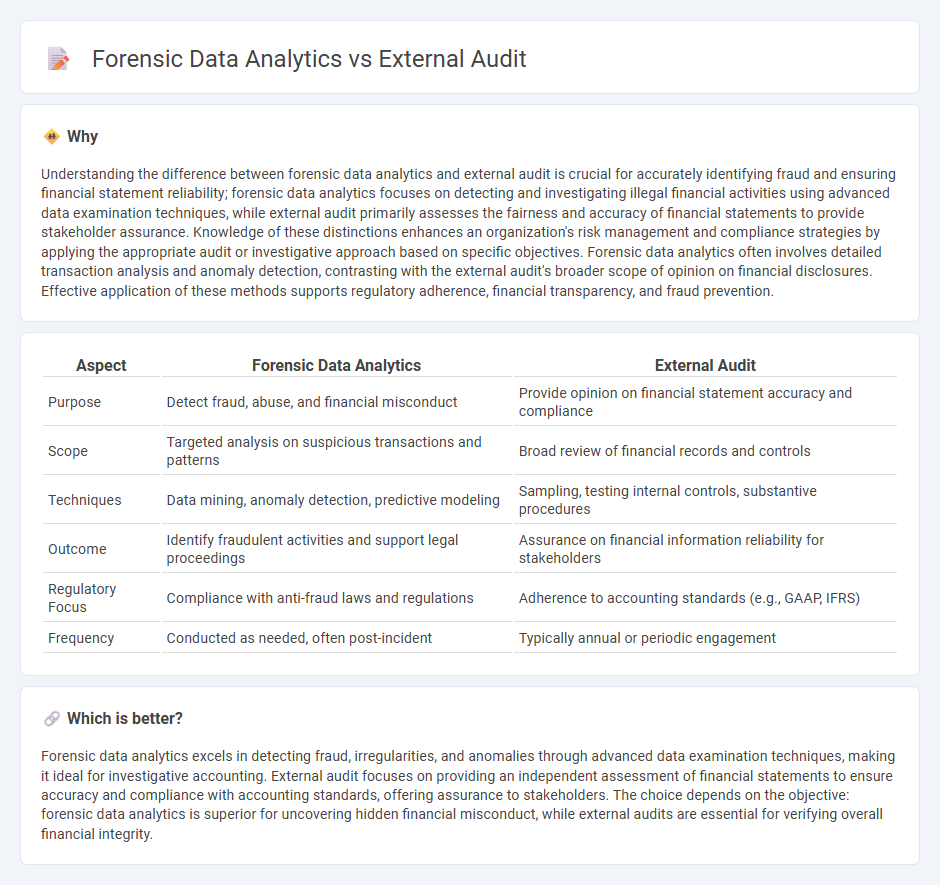 Forensic Data Analytics vs External Audit in Accounting