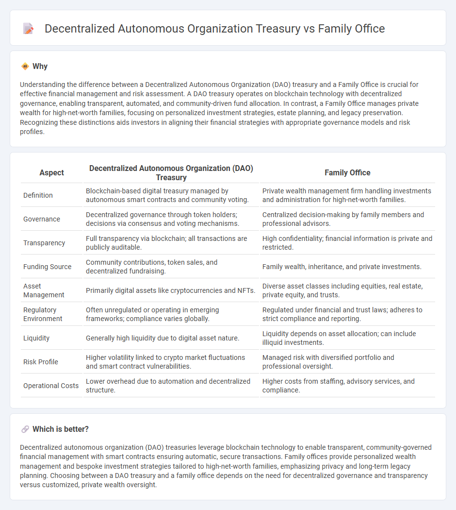Decentralized Autonomous Organization Treasury vs Family Office in Finance