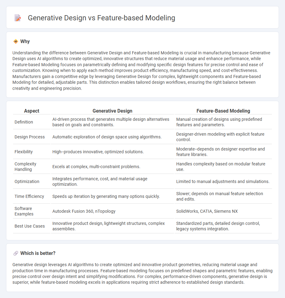 Generative Design vs Feature-Based Modeling in Manufacturing