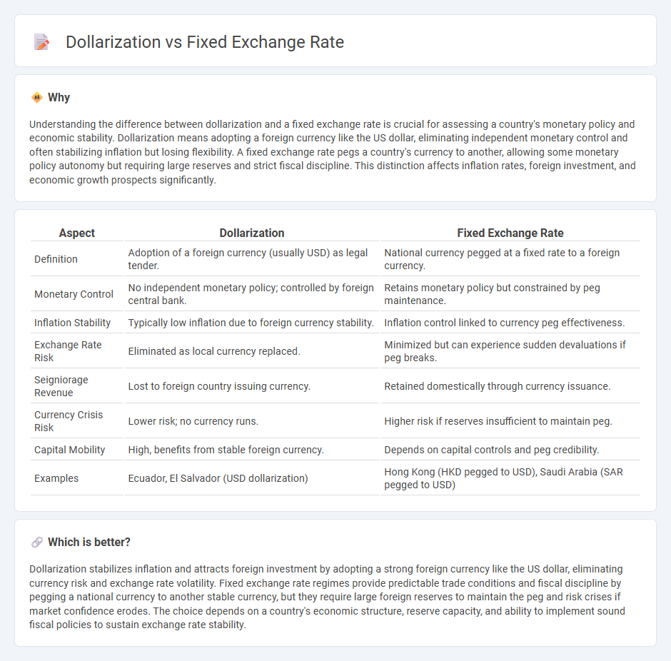 Dollarization vs Fixed Exchange Rate in Economy
