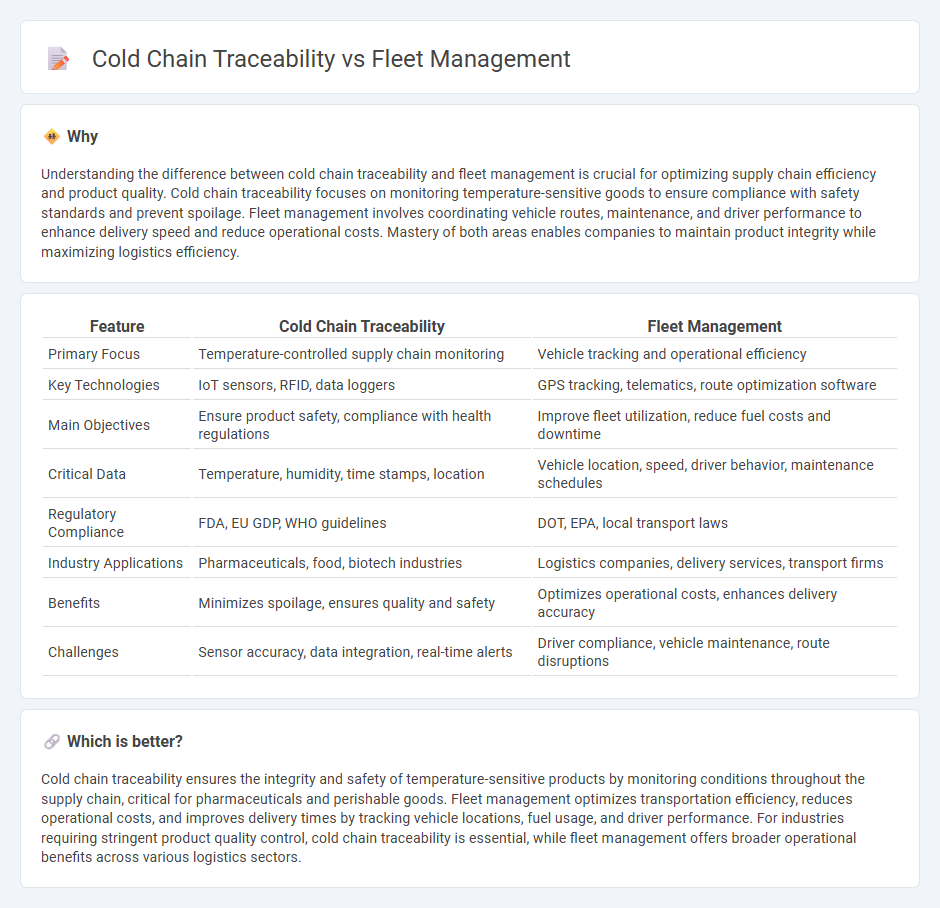 Cold Chain Traceability vs Fleet Management in Logistics