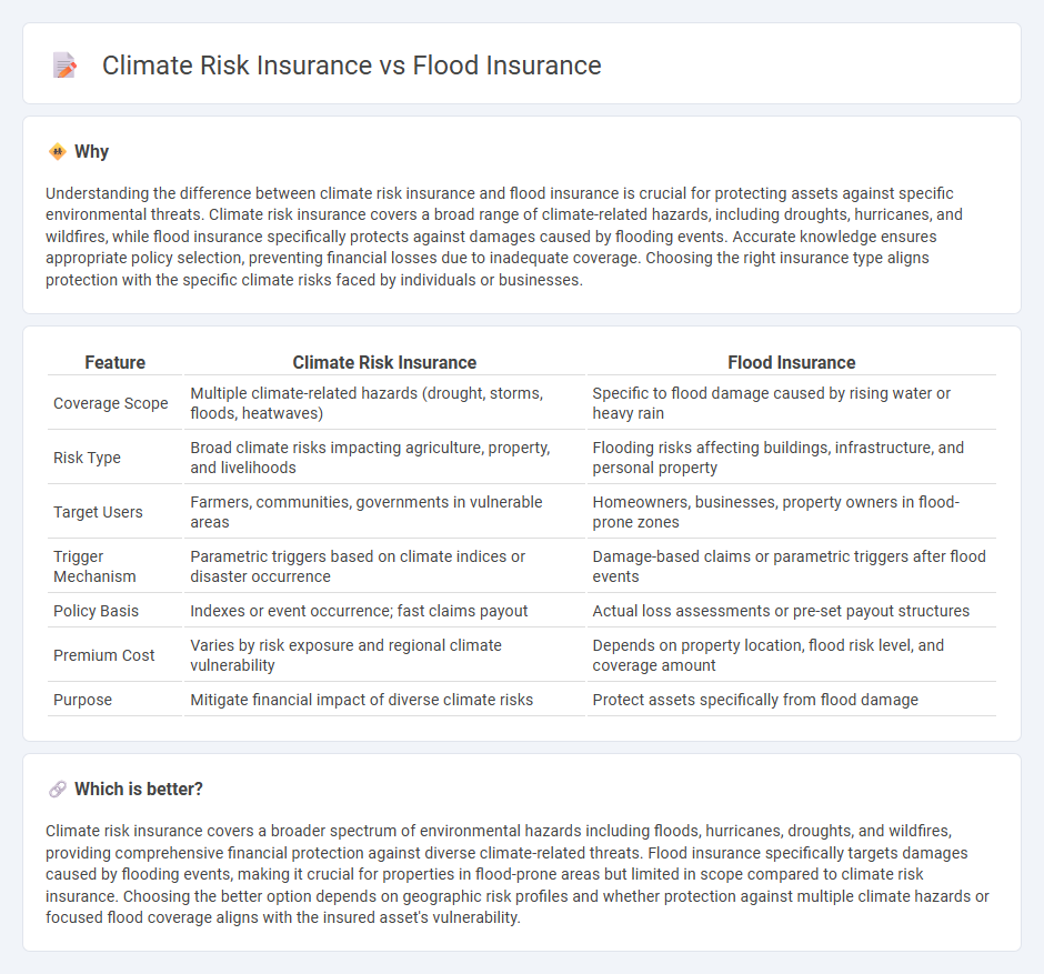 Climate Risk Insurance vs Flood Insurance in Insurance
