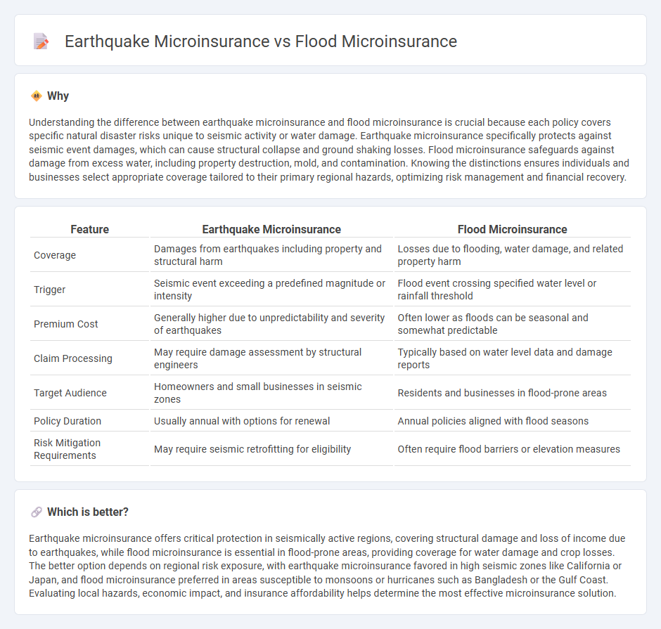 Earthquake Microinsurance vs Flood Microinsurance in Insurance