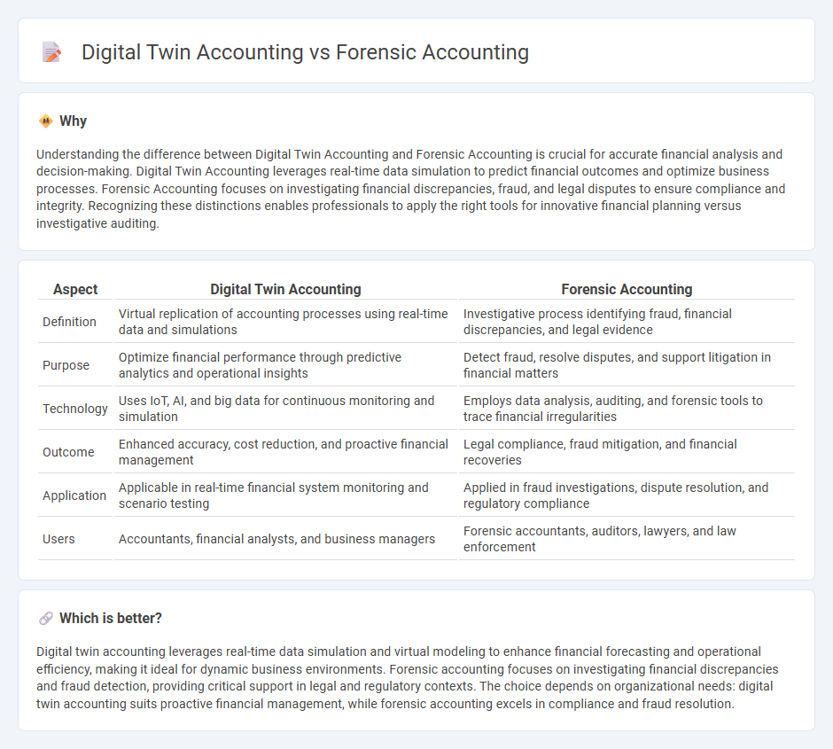 Digital Twin Accounting vs Forensic Accounting in Accounting