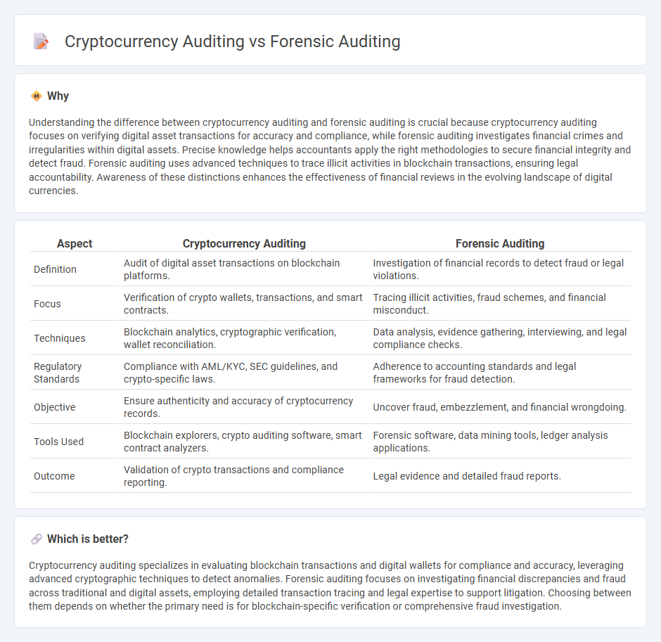 Cryptocurrency Auditing vs Forensic Auditing in Accounting