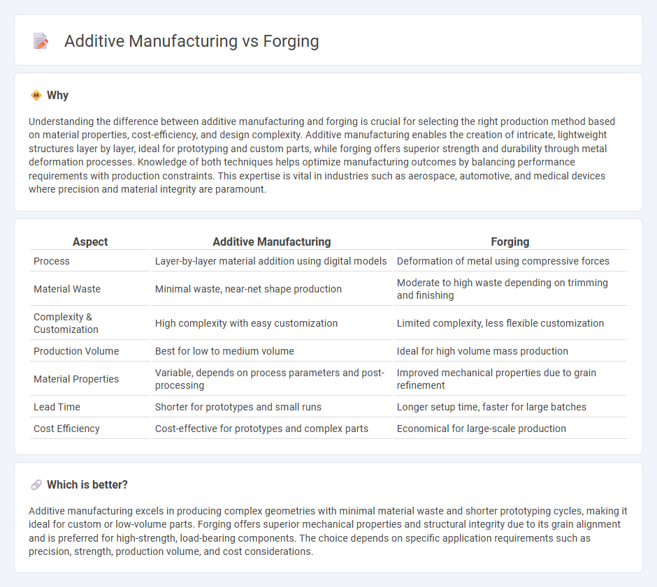 Additive Manufacturing vs Forging in Manufacturing