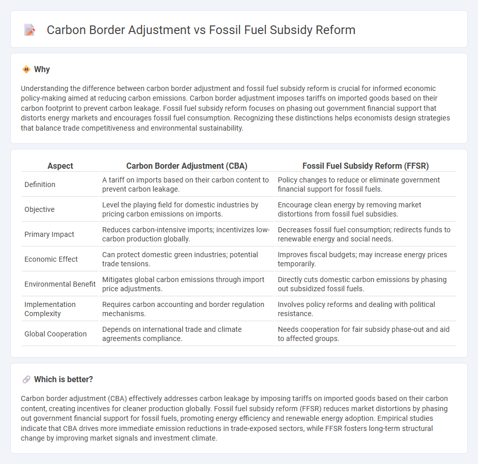 Carbon Border Adjustment vs Fossil Fuel Subsidy Reform in Economy