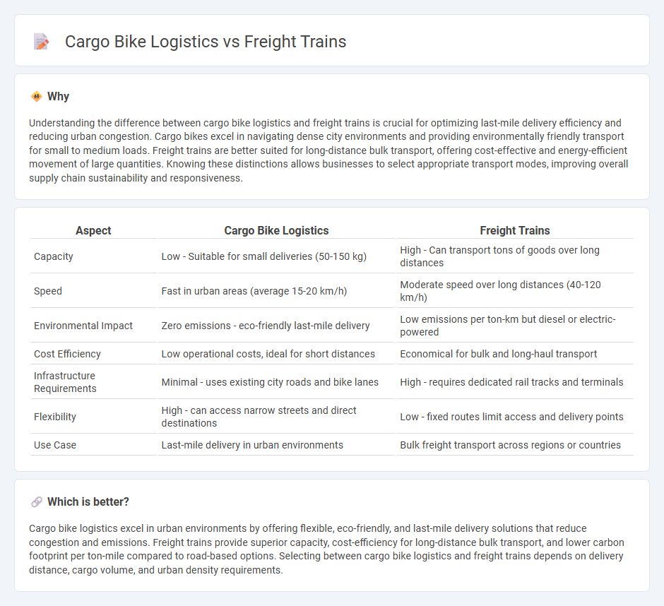 Cargo Bike Logistics vs Freight Trains in Logistics