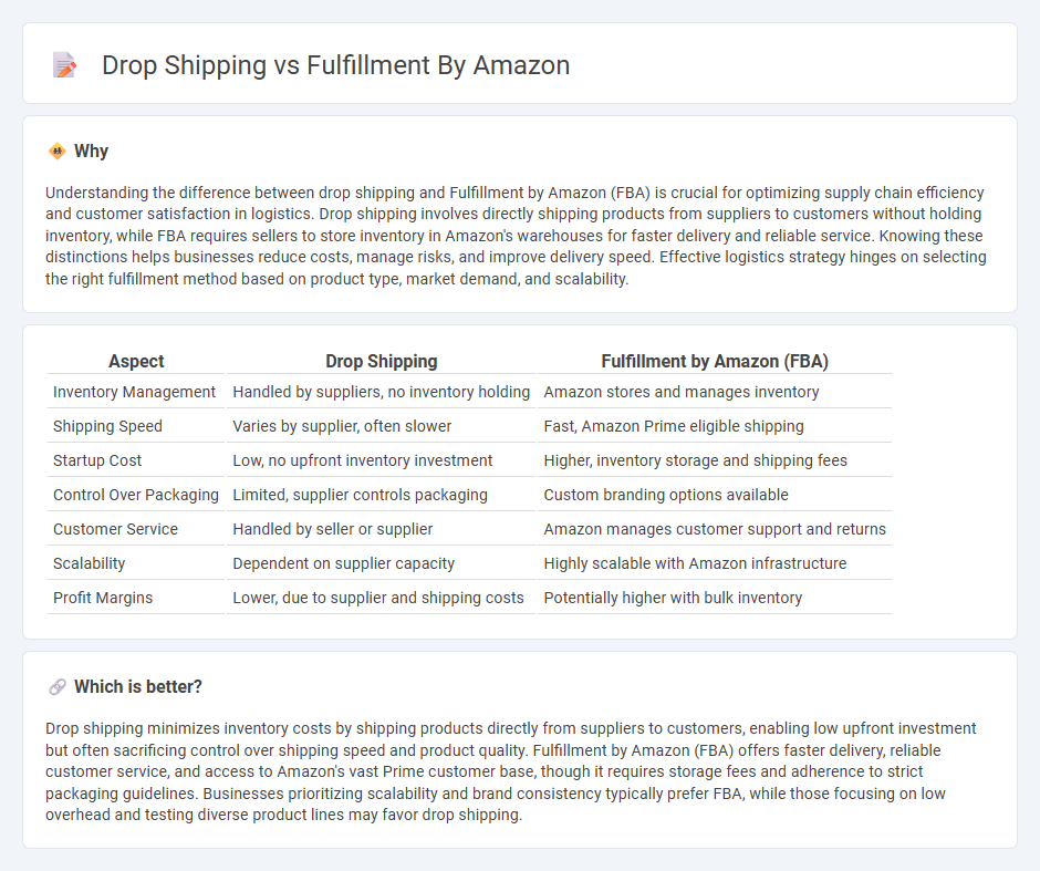 Drop Shipping vs Fulfillment By Amazon in Logistics