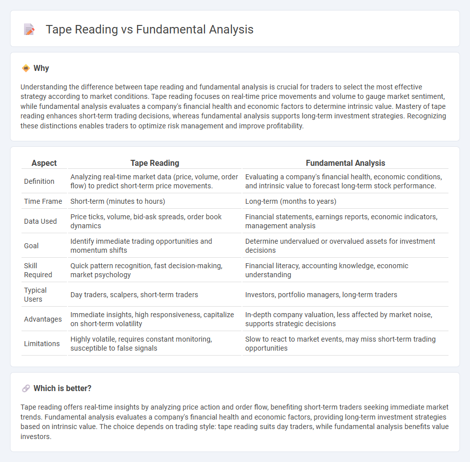 Tape Reading vs Fundamental Analysis in Trading