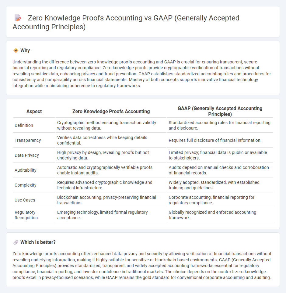 Zero Knowledge Proofs Accounting vs Gaap (Generally Accepted Accounting Principles) in Accounting