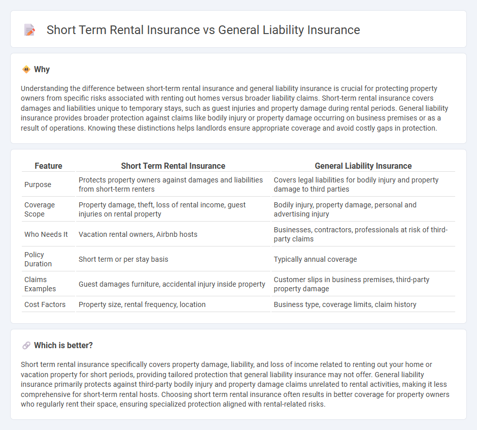 Short Term Rental Insurance vs General Liability Insurance in Insurance