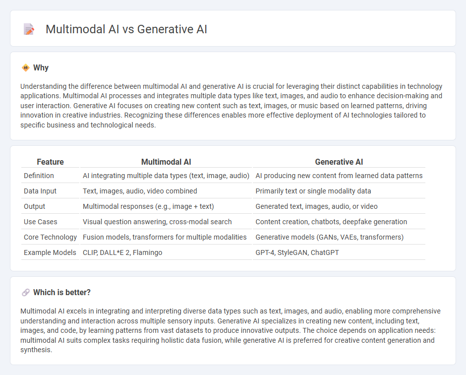 Multimodal Ai vs Generative Ai in Technology
