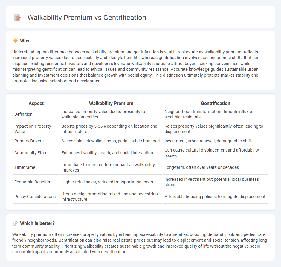 Walkability Premium vs Gentrification in Real Estate