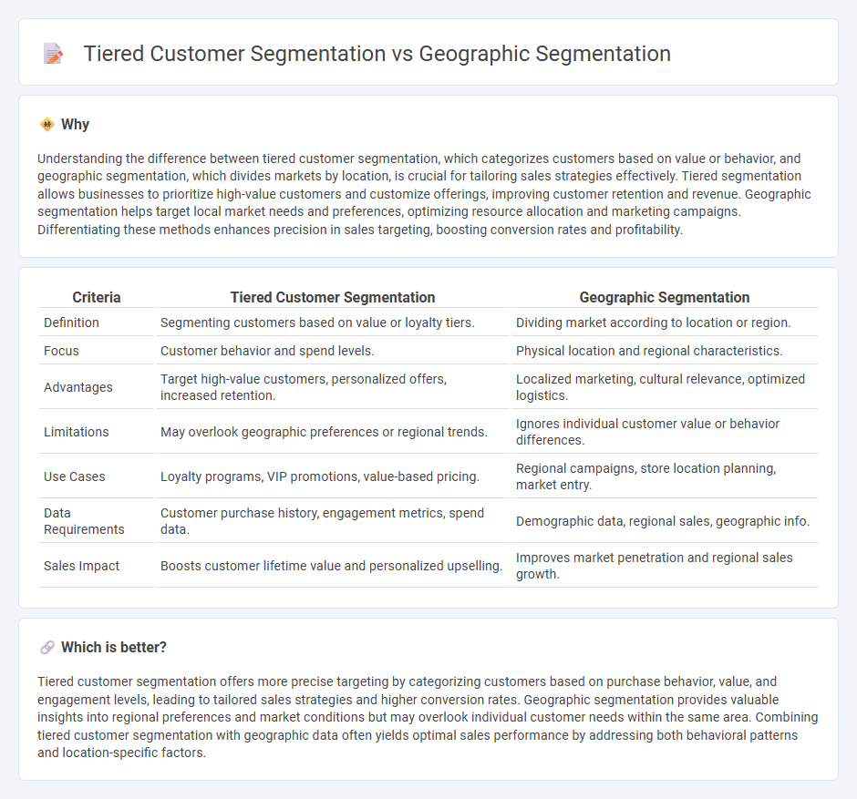Tiered Customer Segmentation vs Geographic Segmentation in Sales