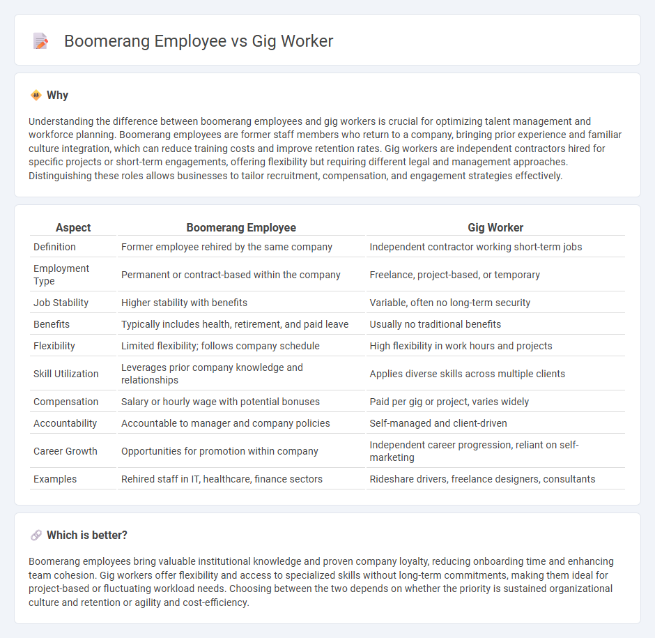 Boomerang Employee vs Gig Worker in Employment