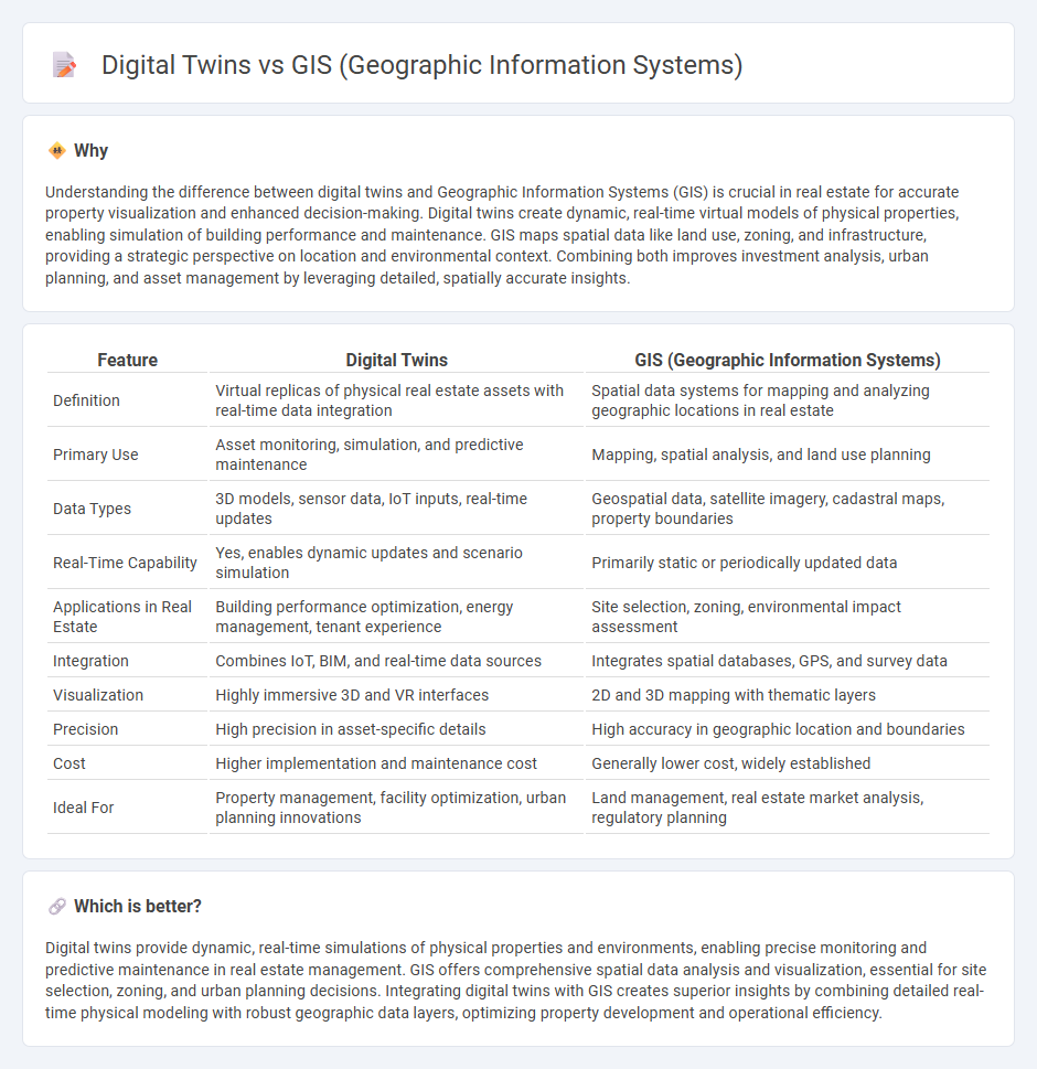 Digital Twins vs Gis (Geographic Information Systems) in Real Estate
