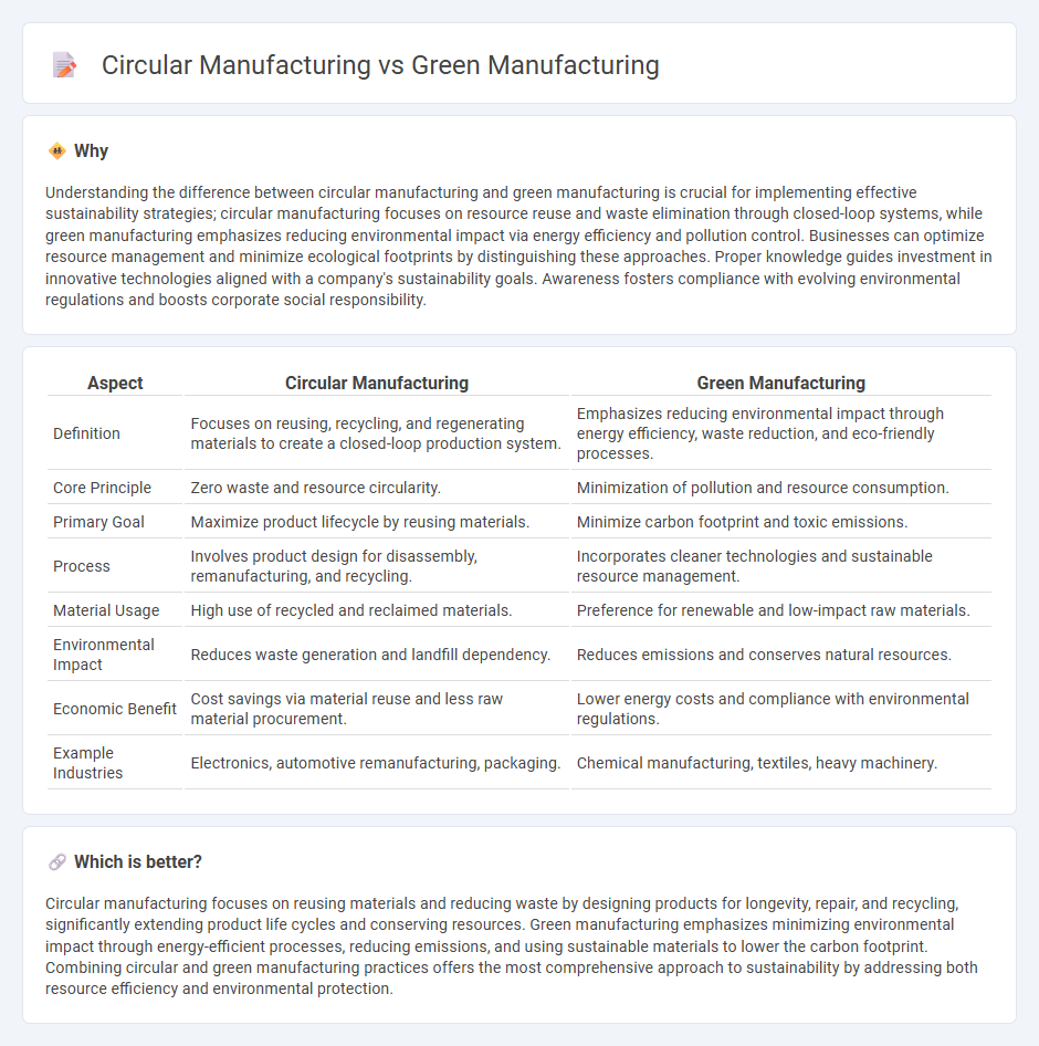 Circular Manufacturing vs Green Manufacturing in Manufacturing