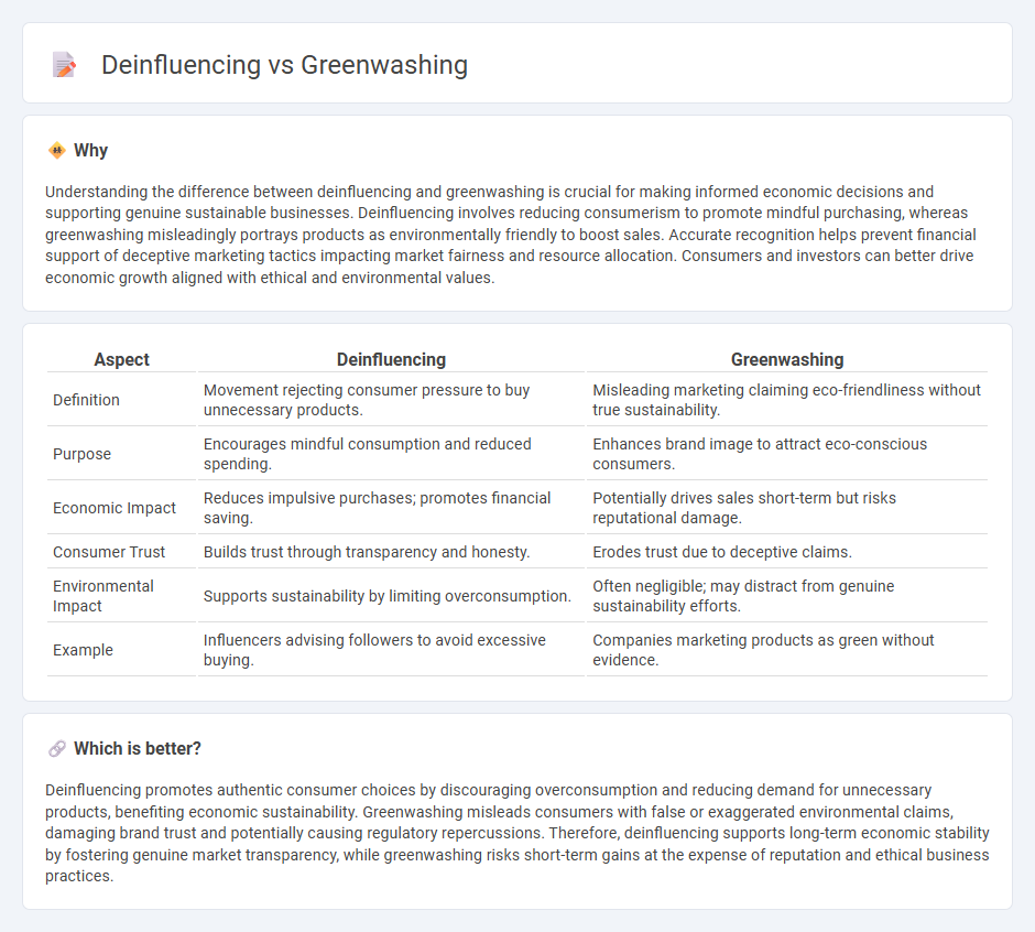 Deinfluencing vs Greenwashing in Economy