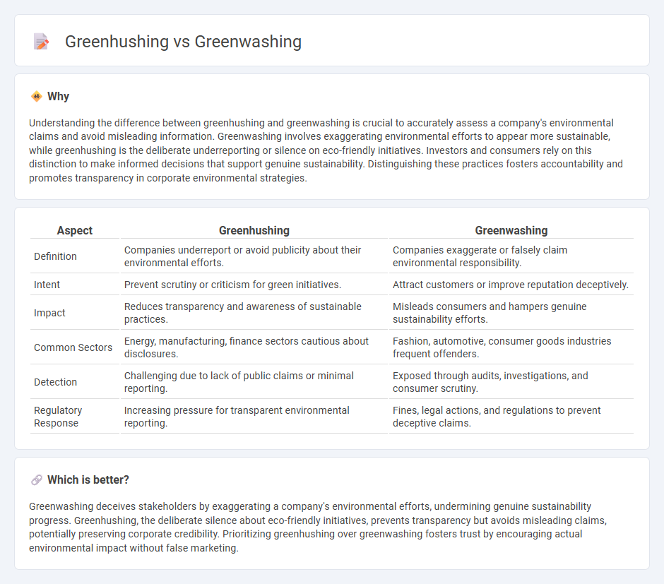 Greenhushing vs Greenwashing in Economy