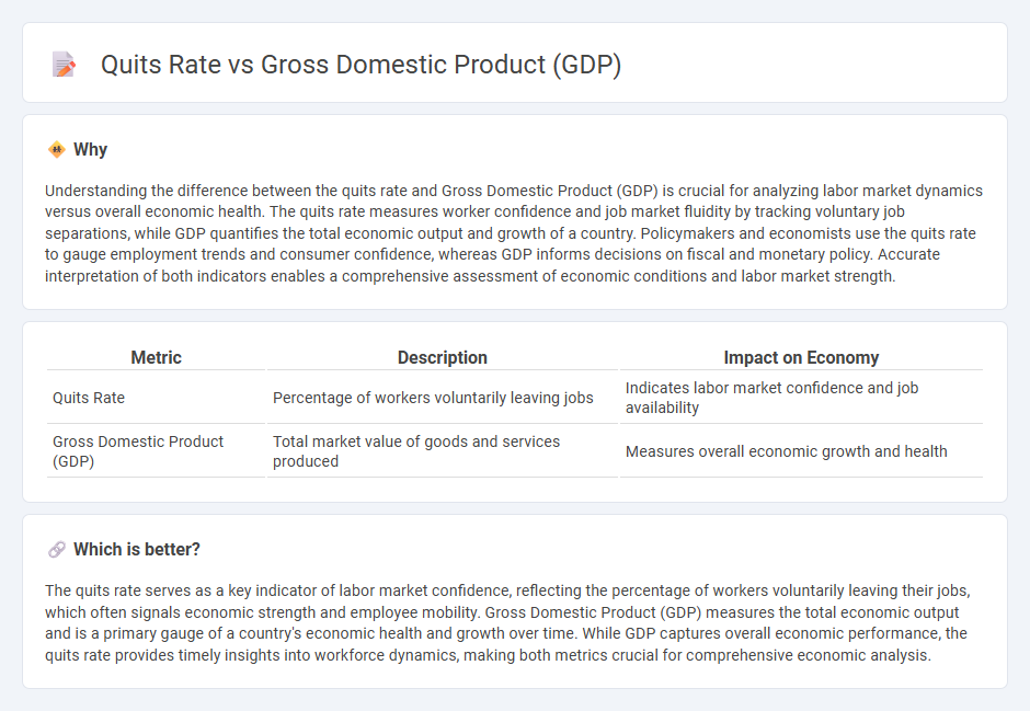 Quits Rate vs Gross Domestic Product (Gdp) in Economy